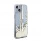 Guess Liquid Glitter Gold Stripe Case - дизайнерски кейс с висока защита за iPhone 15 (прозрачен) 3
