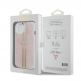 Guess IML 4G Gold Stripe Case - дизайнерски силиконов кейс за iPhone 15 (розов) 6