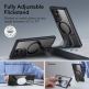 ESR Flickstand Boost HaloLock MagSafe Case - хибриден кейс с висока степен на защита с MagSafe за Samsung Galaxy S24 Ultra (черен-прозрачен)  2