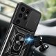 Armor Camshield Hybrid Case With Stand - хибриден удароустойчив кейс с пръстен против изпускане за Samsung Galaxy S24 Ultra (черен) 4