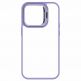 Tel Protect Kickstand Case and Camera Glass Lens - хибриден кейс с поставка и стъклени лещи за камерата за iPhone 15 Pro Max (лилав) 4