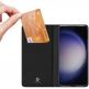 Dux Ducis Skin Pro Case - кожен калъф с поставка и отделение за кр. карти за Samsung Galaxy S24 (черен) 1
