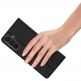 Dux Ducis Skin Pro Case - кожен калъф с поставка и отделение за кр. карти за Samsung Galaxy S24 (черен) 6