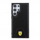 Ferrari PU Bottom Carbon Leather Hard Case - кожен кейс за Samsung Galaxy S24 Ultra (черен) 2