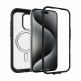 Otterbox Defender XT Case - хибриден удароустойчив кейс с MagSafe за iPhone 15 Pro (черен-прозрачен) 2