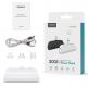 Външна батерия с microUSB, Lightning и USB-C магнитни накрайници - Choetech Mini Powerbank 3000mAh With Magnetic Connectors (бял) 4