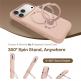 Силиконов (TPU) калъф с вградена поставка и MagSafe за iPhone 17 Pro Max - Torras QPRO Silicone Series (розов) 4
