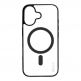 Хибриден удароустойчив кейс с MagSafe за iPhone 17 - OBALME MagNetix Outline Hybrid MagSafe Case (черен-прозрачен) 1