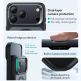 Хибриден кейс с висока степен на защита с MagSafe за iPhone 17 Pro Max - ESR Classic Hybrid HaloLock Kickstand MagSafe Case (черен-прозрачен) 3