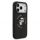 Дизайнерски силиконов кейс с MagSafe за iPhone 17 Pro Max - Karl Lagerfeld Liquid Silicone Karl and Choupette Heads MagSafe Case (черен) 3