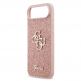Силиконов (TPU) калъф за iPhone 17 Air - Guess PU Fixed Glitter 4G Metal Logo Case (розов) 4