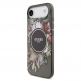 Хибриден удароустойчив кейс с MagSafe и връзка за ръка за iPhone 17 Air - Guess IML Flower Pearl Strap MagSafe Case (черен) 1