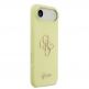 Силиконов (TPU) калъф за iPhone 17 Air - Guess Liquid Silicone 4G Metal Logo Case (жълт) 3