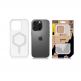Хибриден удароустойчив кейс с MagSafe за iPhone 16 Pro - Tactical MagForce Hexagon Cover (бял-прозрачен) 5