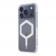 Хибриден удароустойчив кейс с MagSafe за iPhone 17 Pro - Tactical MagForce Hexagon Cover (бял-прозрачен) 2