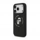 Дизайнерски силиконов кейс с MagSafe за iPhone 17 Pro - Karl Lagerfeld Liquid Silicone Karl and Choupette Heads MagSafe Case (черен) 1