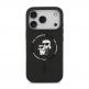 Дизайнерски силиконов кейс с MagSafe за iPhone 17 Pro - Karl Lagerfeld Liquid Silicone Karl and Choupette Heads MagSafe Case (черен) 2