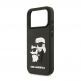 Хибриден удароустойчив кейс за iPhone 17 Pro - Karl Lagerfeld Karl and Choupette 3D Case (черен) 4