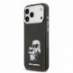 Хибриден удароустойчив кейс за iPhone 17 Pro Max - Karl Lagerfeld IML Aquarelle Karl and Choupette Case (черен) 1
