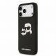 Дизайнерски силиконов кейс с MagSafe за iPhone 17 Pro Max - Karl Lagerfeld Liquid Silicone Double Heads MagSafe Case (черен) 1