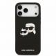 Дизайнерски силиконов кейс с MagSafe за iPhone 17 Pro Max - Karl Lagerfeld Liquid Silicone Double Heads MagSafe Case (черен) 2