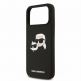 Дизайнерски силиконов кейс с MagSafe за iPhone 17 Pro Max - Karl Lagerfeld Liquid Silicone Double Heads MagSafe Case (черен) 4