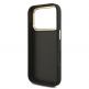 Дизайнерски кожен кейс за iPhone 17 Pro - Guess PU Leather 4G Metal Logo Gold Frame Case (черен) 5