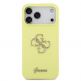 Силиконов (TPU) калъф за iPhone 17 Pro Max - Guess Liquid Silicone 4G Metal Logo Case (жълт) 2