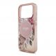 Хибриден удароустойчив кейс с MagSafe и връзка за ръка за iPhone 17 Pro - Guess IML Flowers Pearl MagSafe Case (розов) 3