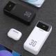 Външна батерия с вградени USB-C и Lightning кабели и USB-C, USB-A портове и технология за бързо зареждане - Dudao K15MAX Power Bank With Build-in Cables 22.5W 30000 mAh (черен) 5