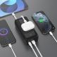 Външна батерия с вградени USB-C и Lightning кабели и USB-C, USB-A портове и технология за бързо зареждане - Dudao K15MAX Power Bank With Build-in Cables 22.5W 30000 mAh (черен) 6