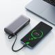 Външна батерия с вграден USB-C кабел, USB-C и USB-A портове и технология за бързо зареждане - Acefast M22 Power Bank PD 130W 20000 mAh with Built-in USB-C Cable (черен) 4
