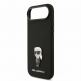 Дизайнерски силиконов кейс с MagSafe за iPhone 17 Air - Karl Lagerfeld Liquid Silicone Metal Ikonik Case (розов) 4