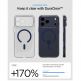 Хибриден кейс с висока степен на защита с MagSafe за iPhone 17 Pro - Spigen Ultra Hybrid MagSafe Case (прозрачен-тъмносин)  8