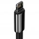 USB към Lightning кабел за Apple устройства с Lightning порт (200 см) - Baseus Tungsten Gold Lightning to USB Cable (CALWJ-A01) (черен) 2