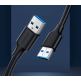 Здрав USB кабел (мъжко-мъжко) (100 см) - Ugreen USB-A 3.0 Male to USB-A 3.0 Male USB Cable (черен) 1