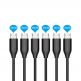 Комплект 6 броя качествени microUSB кабели за устройства с microUSB порт - Tecknet PU036 6-pack microUSB Cables (30 см) 2