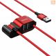 USB кабел с Lightning конектор и 2xUSB-A порта (150 см) - Baseus Special Data Cable for Backseat (Lightning + USB) (CALHZ-09) (червен) 2