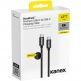 USB-C към USB-C кабел за устройства с USB-C порт (120 см) - Kanex DuraBraid USB-C to USB-C Charging Cable (черен)  2