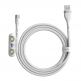 Кабел с магнитни конектори за Apple продукти с Lightning, microUSB и USB-C (100 см) - Baseus Zinc Magnetic Safe Fast Charging Data Cable (CA1T3-B02) (бял) 6