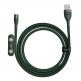 Кабел с магнитни конектори за Apple продукти с Lightning, microUSB и USB-C (100 см) - Baseus Zinc Magnetic Safe Fast Charging Data Cable (CA1T3-A06) (зелен) 6