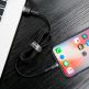 Lightning USB кабел за Apple устройства с Lightning порт (100 см) - Baseus Cafule USB Lightning Cable (CALKLF-BG1) (черен-сив) 6
