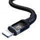 USB и USB-C към Lightning кабел за Apple устройства с Lightning порт (120 см) - Baseus Cafule USB + USB-C to Lightning Cable PD 18W (CATKLF-ELG1) (черен-сив) 3