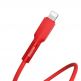  USB кабел за Apple устройства с Lightning порт (100 см) - Baseus Silica Gel Lightning USB Cable (CALGJ-09) (червен) 1