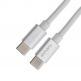 USB-C към USB-C кабел за устройства с USB-C порт (100 см) - 4smarts RapidCord USB-C to USB-C Data Cable 50W (бял) 2