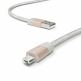 USB-A към microUSB 2.0 плетен кабел за устройства с USB-C порт (100 см) - Vonmahlen Premium Cable USB-A to microUSB (розово злато) 2