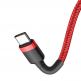 Кабел с въжена оплетка и бързо зареждане за устройства с USB-C порт (200 см) - Baseus Cafule USB-C to USB-C Cable PD 2.0 60W (CATKLF-H09) (червен) 2