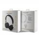 Безжични блутут слушалки с микрофон за мобилни устройства - Guess PU Leather 4G Metal Logo Bluetooth Headphones (черен) 3