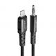 Качествен аудио кабел от Lightning към 3.5 мм. аудио жак (120 см) (черен)  - Acefast MFi Audio Cable With Lightning Connector 5