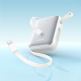 Външна батерия с вградени USB-C и Lightning кабели и USB-C порт и технология за бързо зареждане - Joyroom JR-PBF27 Portable Power Bank 22.5W 10000 mAh (бял) 8
